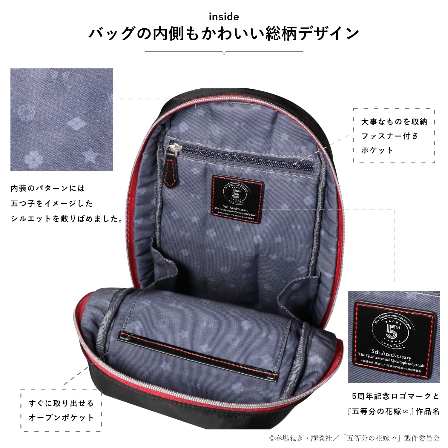 TV Special Anime "The Quintessential Quintuplets∽" 5th Anniversary Ballistic Nylon Body Bag | Itsuki Nakano