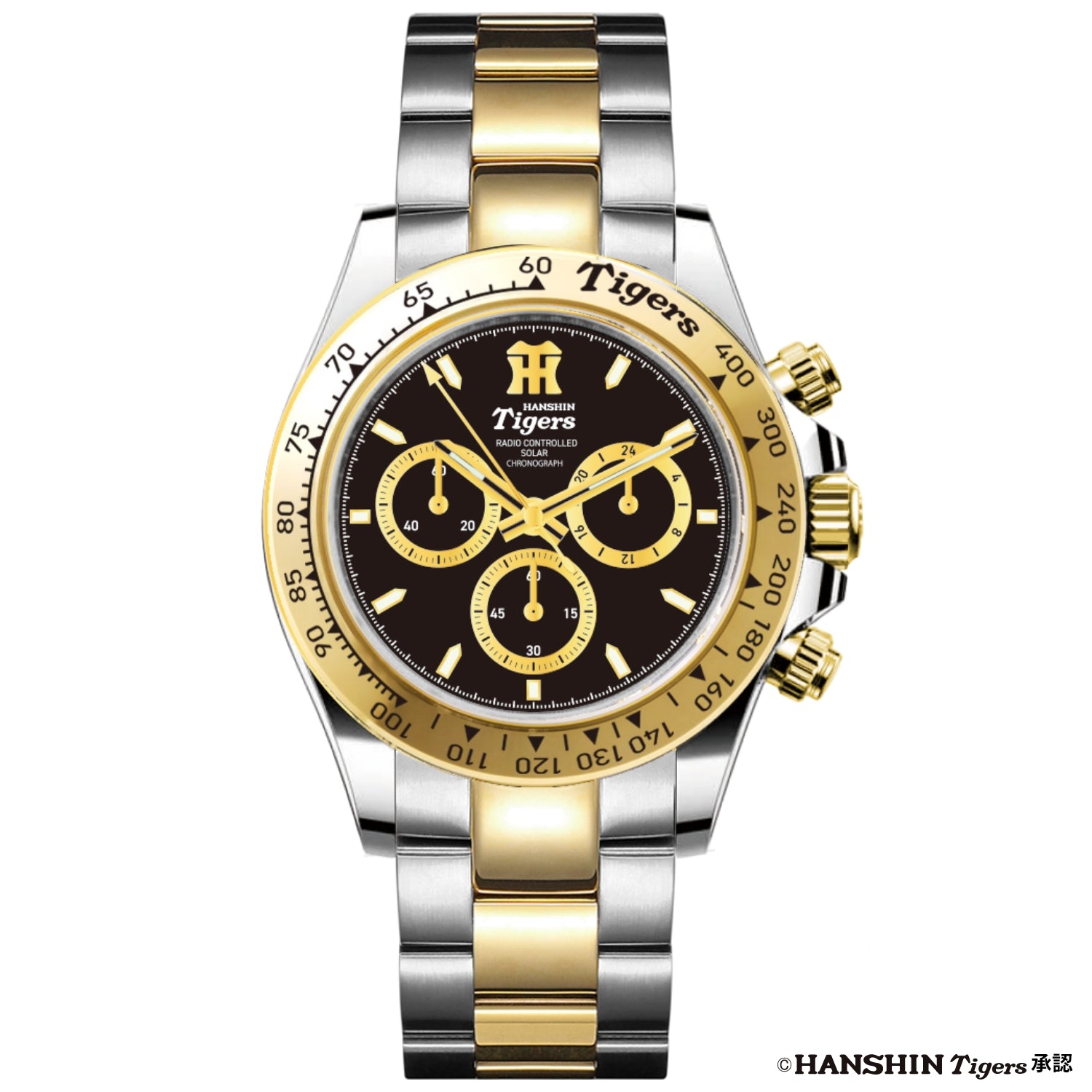 Hanshin Tigers Approved - 90th Anniversary of the Hanshin Tigers Baseball Team Radio Solar Chronograph