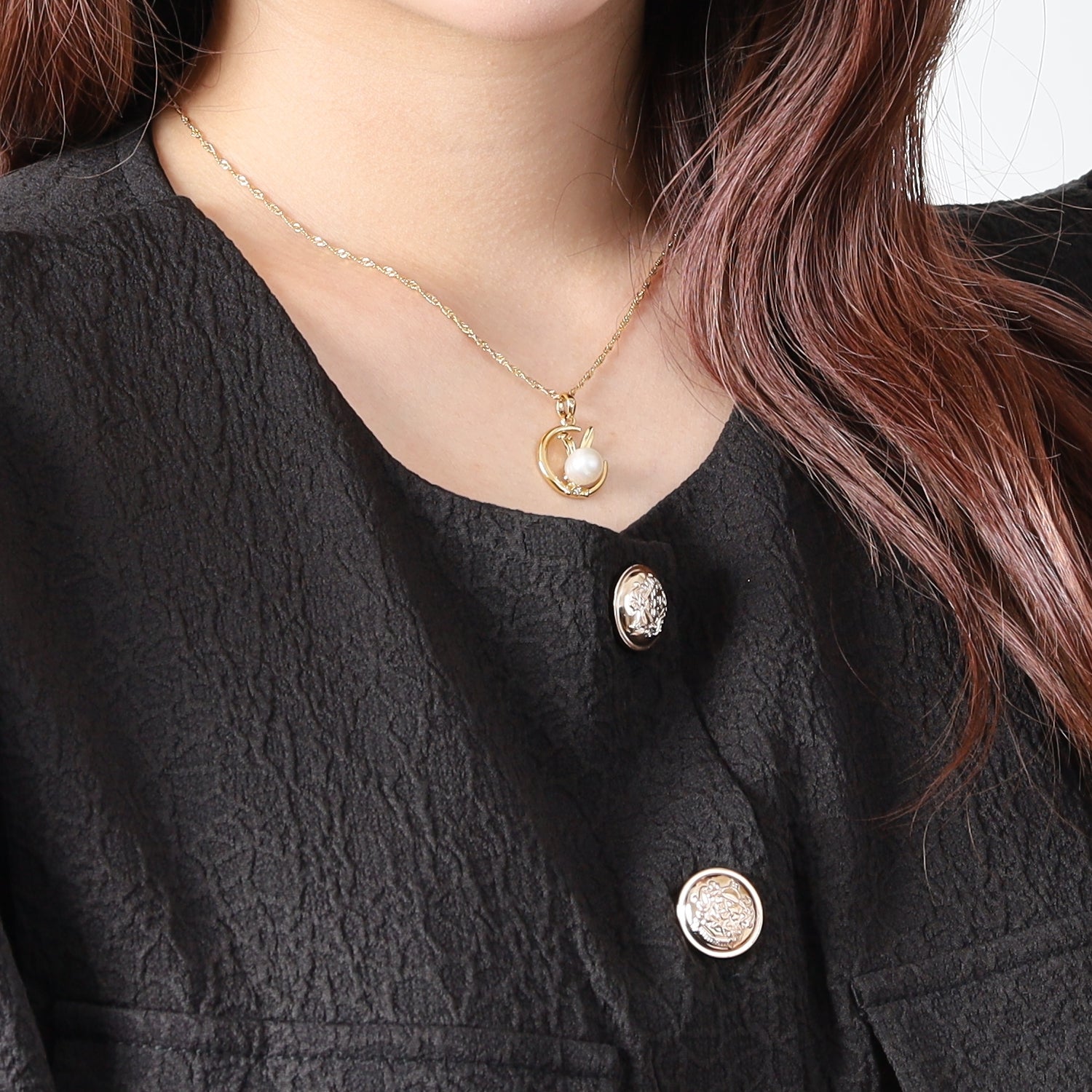 ≪月のウサギ≫天然ダイヤモンド 磁気ネックレス ゴールド - 公式通販サイト「アニメコレクション/Anime Collection」