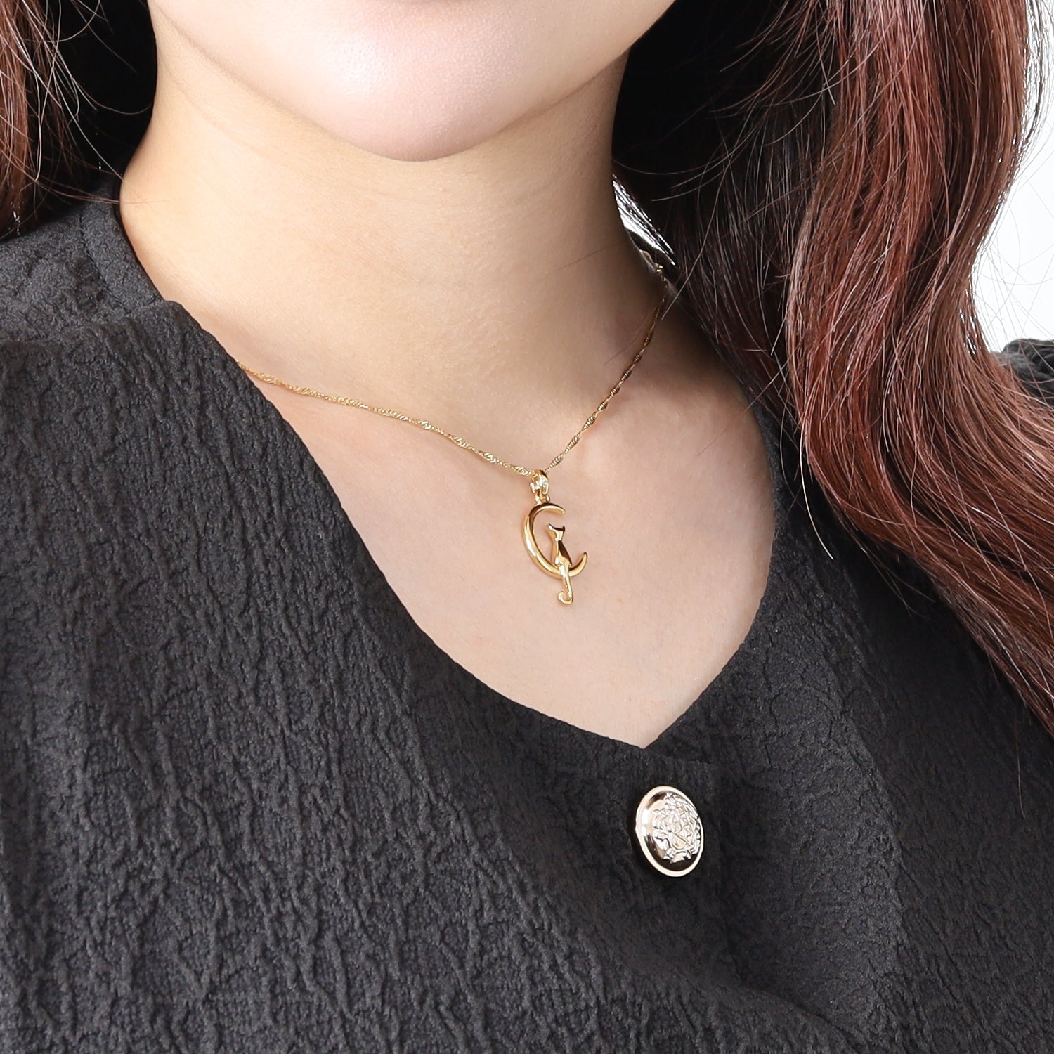 ≪月のネコ≫天然ダイヤモンド 磁気ネックレス ゴールド - 公式通販サイト「アニメコレクション/Anime Collection」