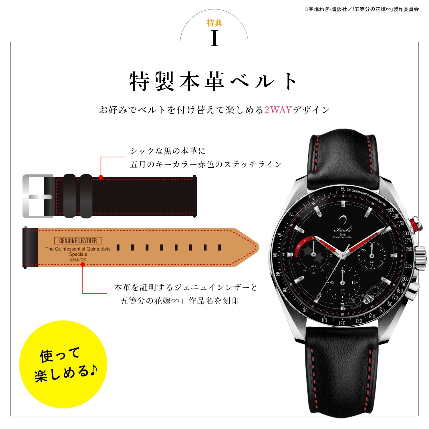 TV SPECIAL ANIME“THE QUINTESSENTIAL QUINTUPLETS” RADIO CHRONOGRAPH WATCHES| ITSUKI NAKANO