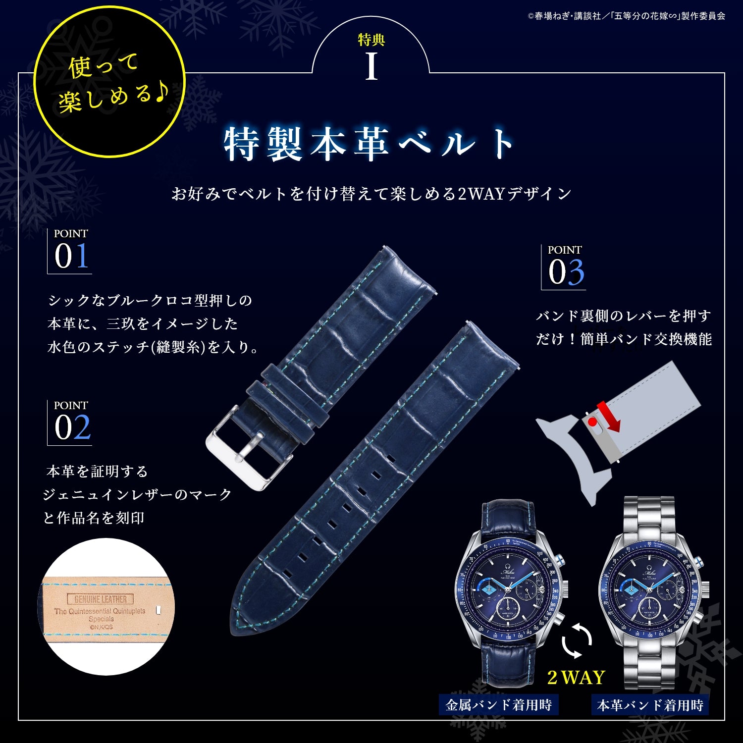 TV special anime“The Quintessential Quintuplets” Radio Solar Chronograph Winter Special model Change belt Included | Miku Nakano