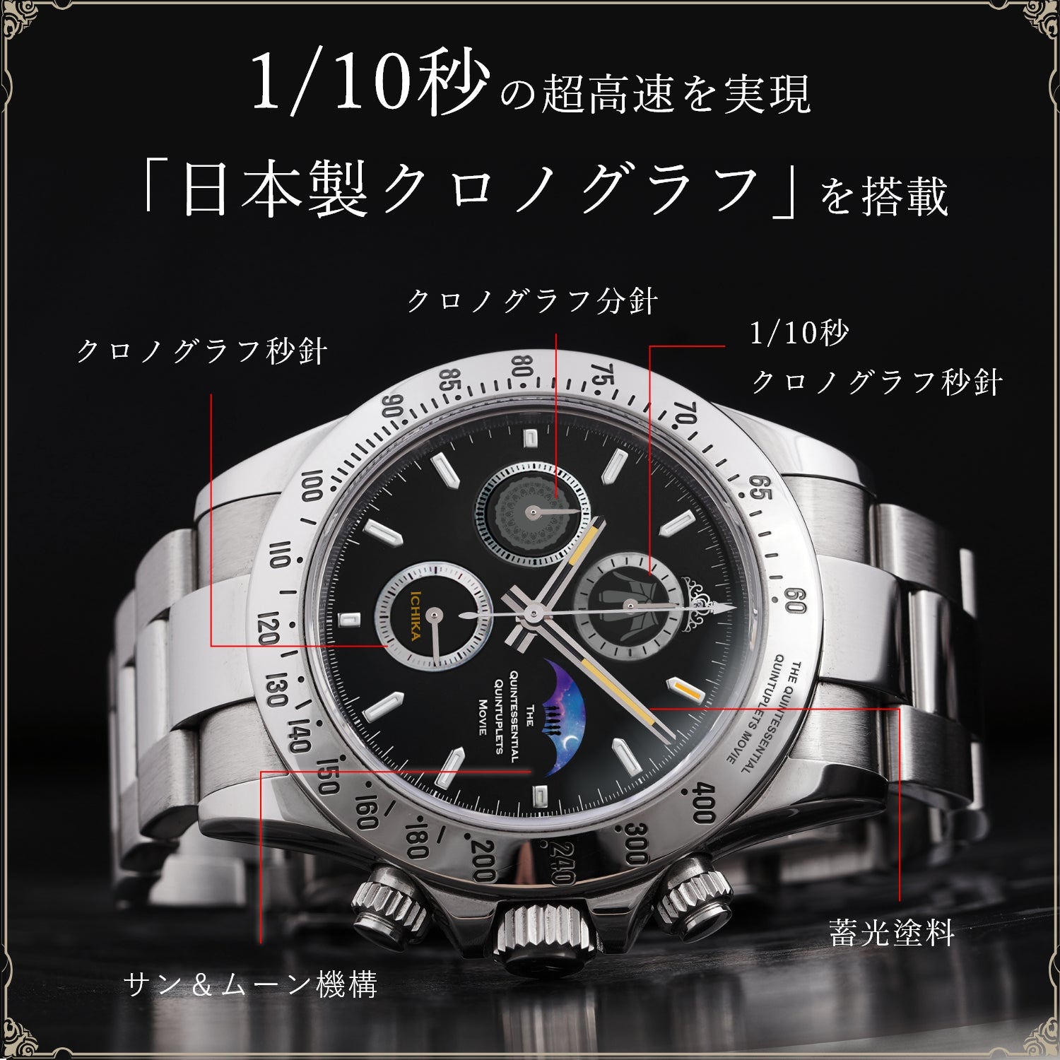 The Quintessential Quintuplets Sun & Moon Chronograph wristwatch|Nakano Ichika