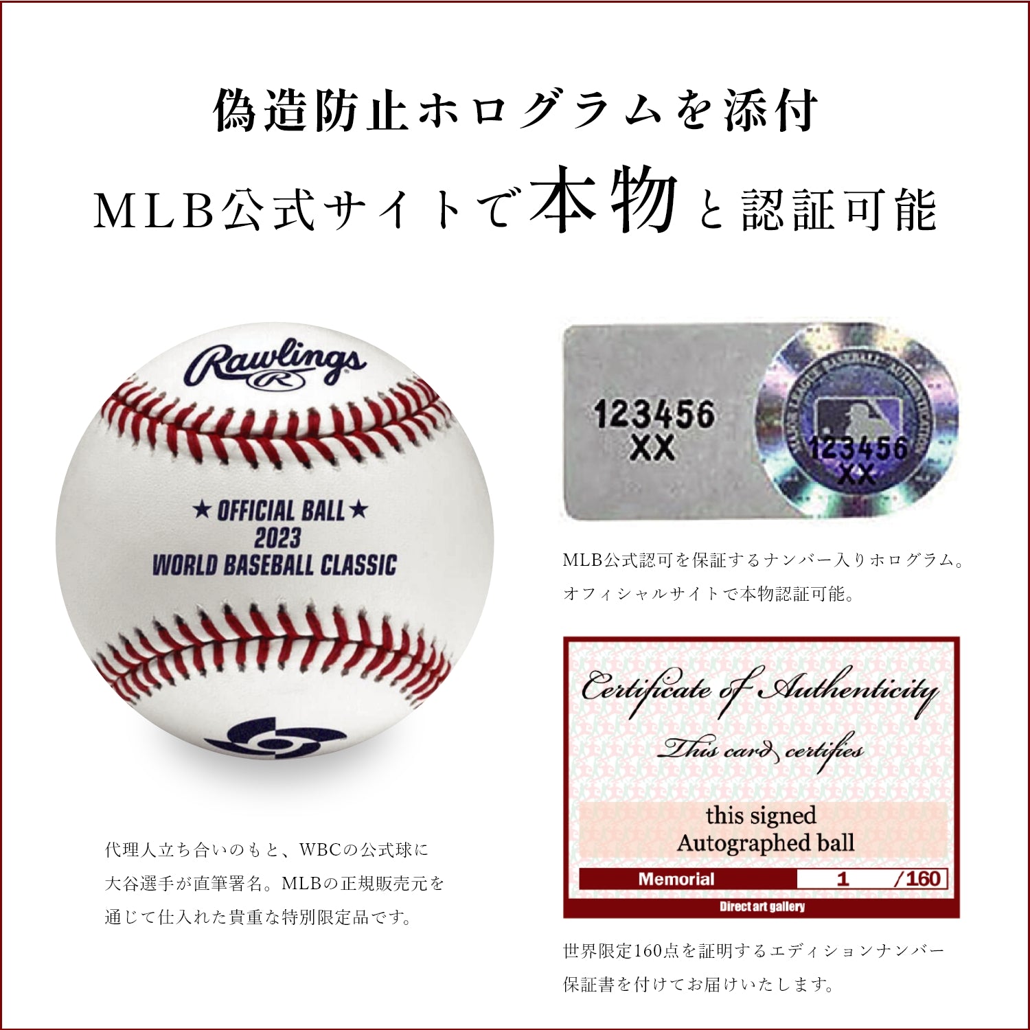 MLB WORLD BASEBALL CLASSIC 2023 Shohei Otani Autographed WBC Official Ball