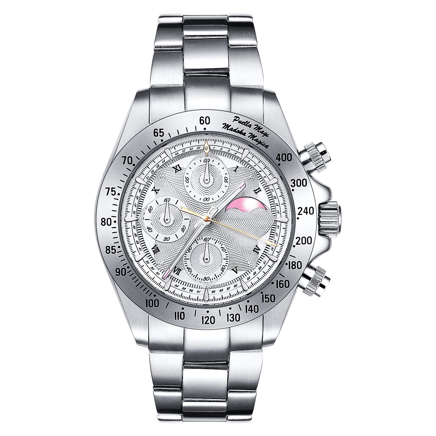 "The Movie Puella Puella Magi Madoka Magica[New Edition] Rebellion Story"Sun & Moon Chronograph Watch| Madoca