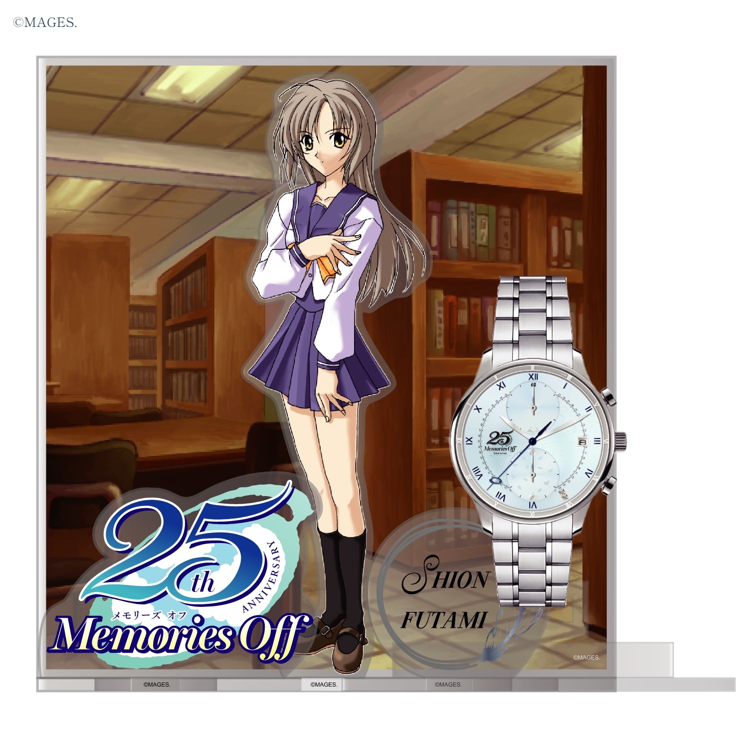 「Memories Off」25周年記念アニバーサリー クロノグラフ腕時計 双海詩音モデル