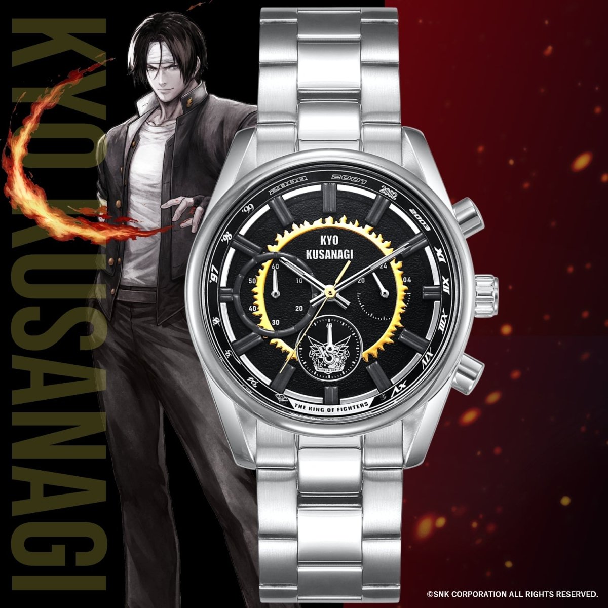 THE KING OF FIGHTERS 30TH ANNIVERSARY クロノグラフ腕時計 草薙 京 - フルトンジャパン公式通販サイト|アニメコレクション