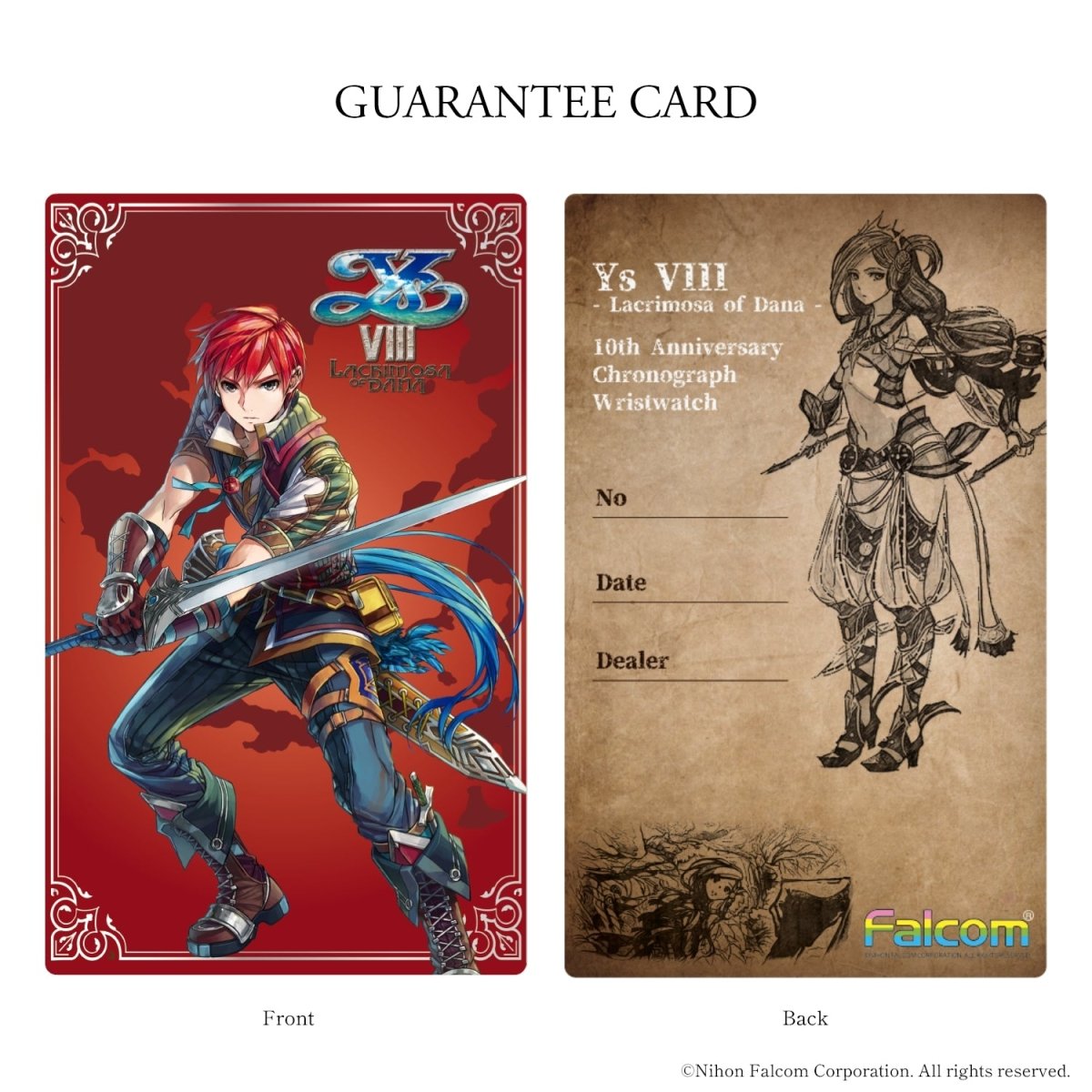 「Ys VIII - Lacrimosa of DANA - 」10周年記念クロノグラフ腕時計 アドルモデル - 公式通販サイト「アニメコレクション/Anime Collection」