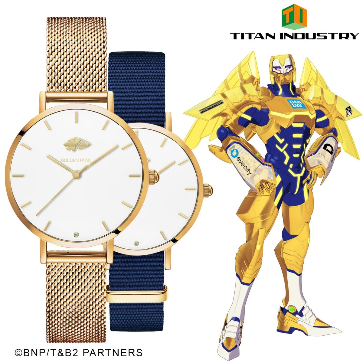 ★【未使用】TIGER & BUNNY ソーラーウォッチ ゴールデンライアン TIGER & BUNNY 2』天然ダイヤ ソーラーウォッチ ゴールデンライアン